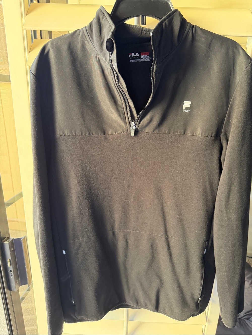 Fila Men’s Black Half-Zip Athletic Sweater